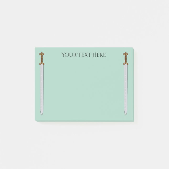 Antikes keltisches Schwert Post-it Klebezettel (Vorderseite)