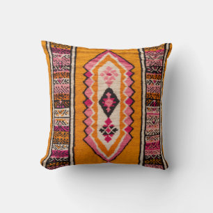 Antikes Kilim-Kissen: Handgefertigte gelbe Kissen