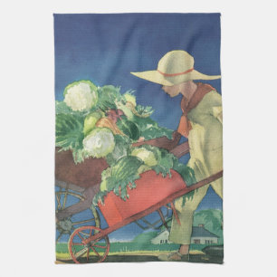 Antikes Kind, biologischer Gartenbau; Sieg-Garten Geschirrtuch