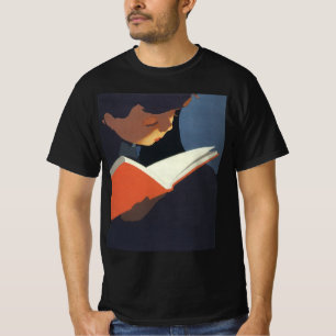Antikes Kind liest ein Buch aus der Bibliothek T-Shirt