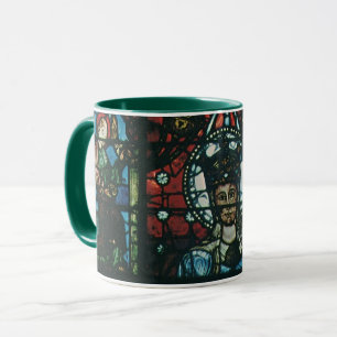 Antikes Kirchenfenster mit Buntglasfenstern Tasse
