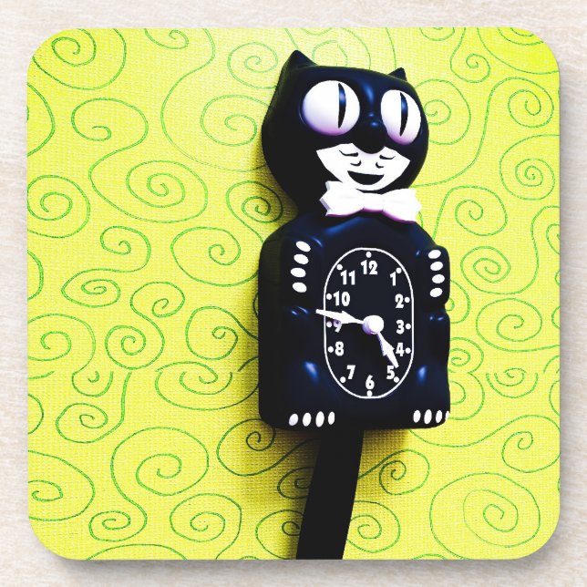 Antikes Kit Cat Clock Cork Untersetzer (Vorderseite)