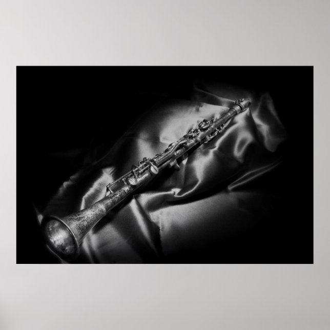 Antikes Klarinettenleben, B&W Poster (Vorne)