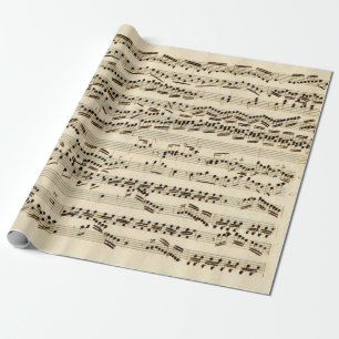 Antikes klassisches Musikmanuskript Geschenkpapier