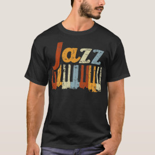 Antikes Klavier Musikinstrument Jazz Klaviertasten T-Shirt