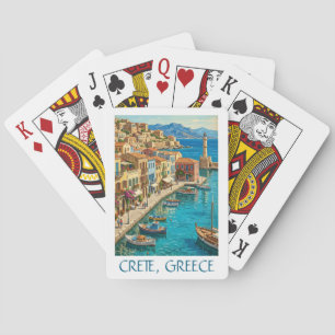 Antikes Kreta Griechenland Mittelmeer Reise Landsc Spielkarten