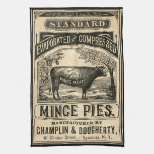 Antikes Küchenhandtuch mit Werbung Handtuch