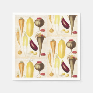 Antikes Küchenkunst-Gemüse-Garten-Papier Serviette