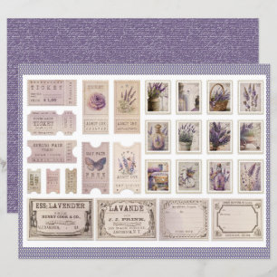 Antikes Lavendel-Journal-Papierblatt