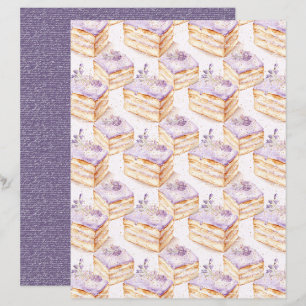 Antikes Lavendel-Journal-Papierblatt