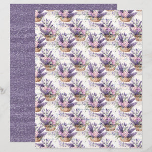 Antikes Lavendel-Journal-Papierblatt