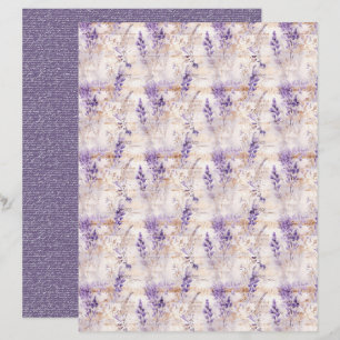 Antikes Lavendel-Journalpapierblatt