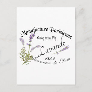 Antikes Lavendel Postkarte