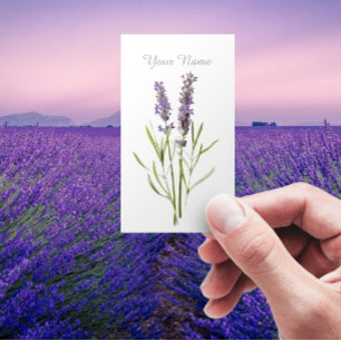 Antikes Lavendel Visitenkarte