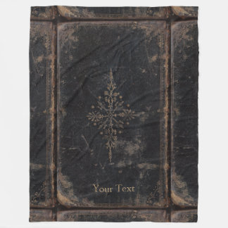 Antikes Lederbuch Goldblatt Fleecedecke