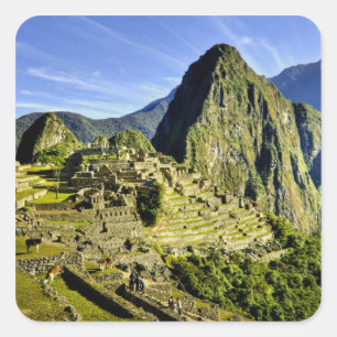 Antikes Machu Picchu, letzte Zuflucht der Quadratischer Aufkleber