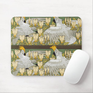 Antikes Magnolienkunstwerk mit einem Kakadu in Sal Mousepad