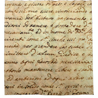 Antikes Manuskript aus dem 1700. Jahrhundert in Ti Duschvorhang