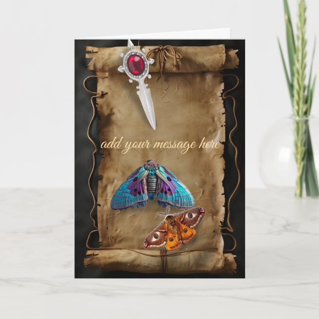 Antikes Manuskript gotisch Karte (Vorderseite)