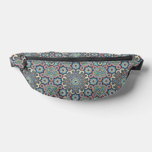 Antikes marokkanisches Blau- und Türkismuster Bauchtasche
