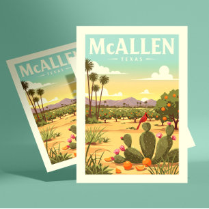 Antikes McAllen Texas Postkarte