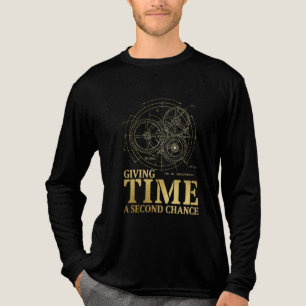 Antikes mechanisches Uhrendiagramm Tri-Blend Shirt