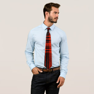 Antikes Menzies Jagd-Tartan-Karo-Muster Krawatte