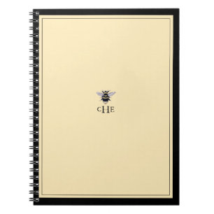 Antikes Monogramm in sanftem Gelb aus vergangenen Notizblock