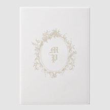 Antikes Monogramm Wreath Romantische Kalligrafie