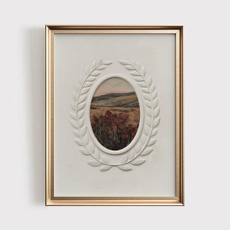 Antikes Moody-Landschaftsbild, vintage druckbar Poster