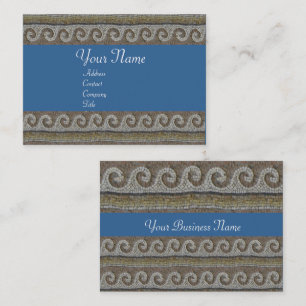 ANTIKES MOSAIK BEWEGT graues Brown-blaues See Visitenkarte