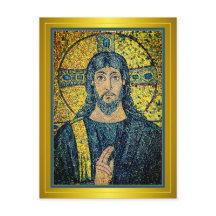 Antikes Mosaikbild Jesu Christi der Erlöser