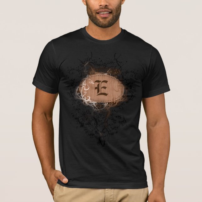 Antikes Muster mit Initiale E T-Shirt (Vorderseite)