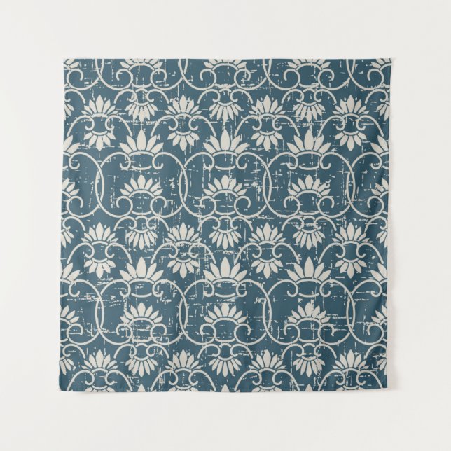 Antikes Nahtloses Retro abgenutztes HintergrundRet Wandteppich (Vorderseite)