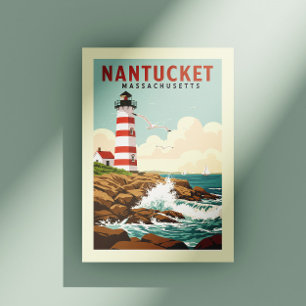 Antikes Nantucket Massachusetts Postkarte