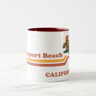 Antikes Newport Beach Kalifornien Zweifarbige Tasse