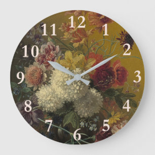 Antikes niederländisches Meisterwerk Floral Georgi Große Wanduhr