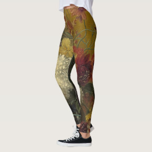 Antikes niederländisches Meisterwerk Floral Georgi Leggings