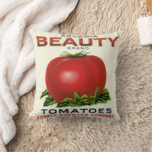 Antikes Obstkistenetikett, Arcadia Beauty Tomaten Kissen