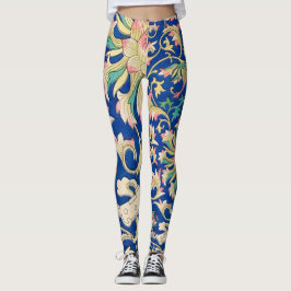 Antikes Orientalisches Muster Deep Royal Blue Leggings