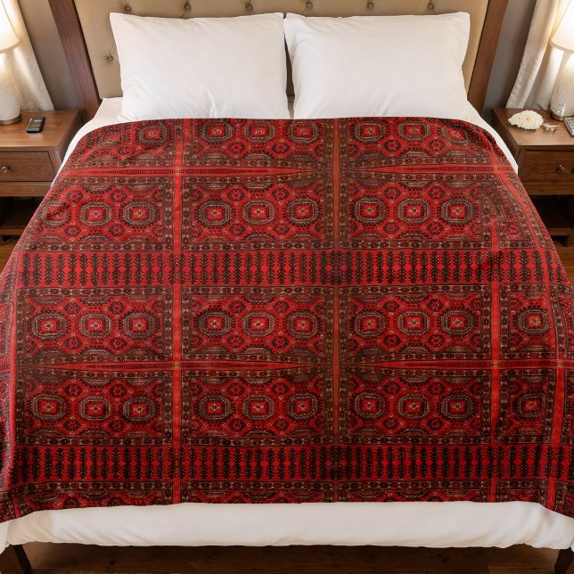 Antikes orientalisches Teppichdesign Fleecedecke (Von Creator hochgeladen)