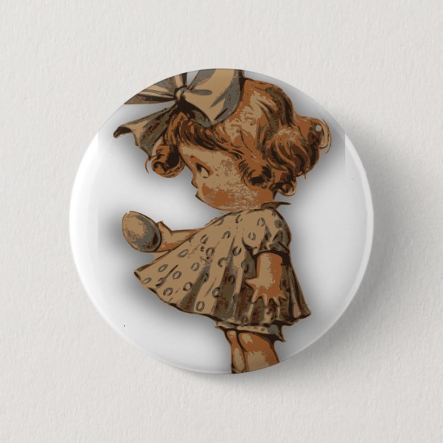 antikes Osterei Button (Vorderseite)
