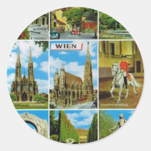 Antikes Österreich, Wien, Vienna, Multiview Runder Aufkleber