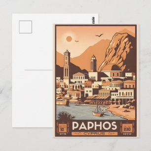 Antikes Paphos-Stadt, Zypern Urlaub Geschenk Souve Postkarte