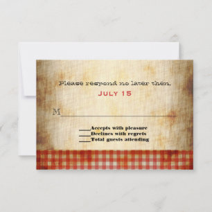 Antikes Papier Look Individuelle Hochzeits-RSVP-Ka RSVP Karte