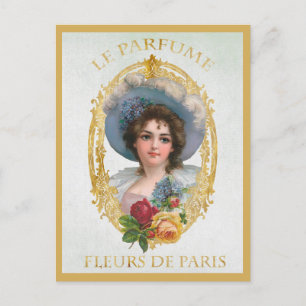 Antikes Parfümwerbung Paris Frankreich Postkarte
