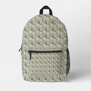 Antikes Pastell-Blumen-Botanik-Muster Bedruckter Rucksack