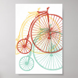 Antikes Penny-Farthing-Design Poster