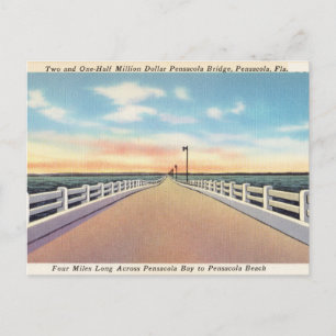 Antikes Pensacola, Brücke Florida Postkarte