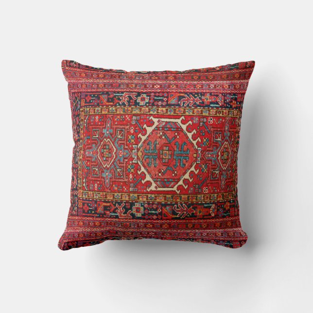 Antikes persisches Rug gestresstes Vintages Kunstm Kissen (Rückseite)